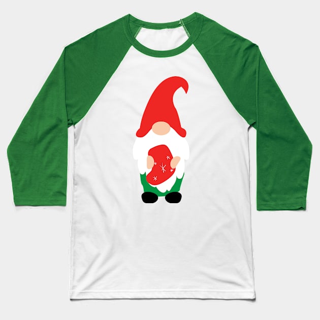 Alexander the holiday gnome Baseball T-Shirt by peggieprints